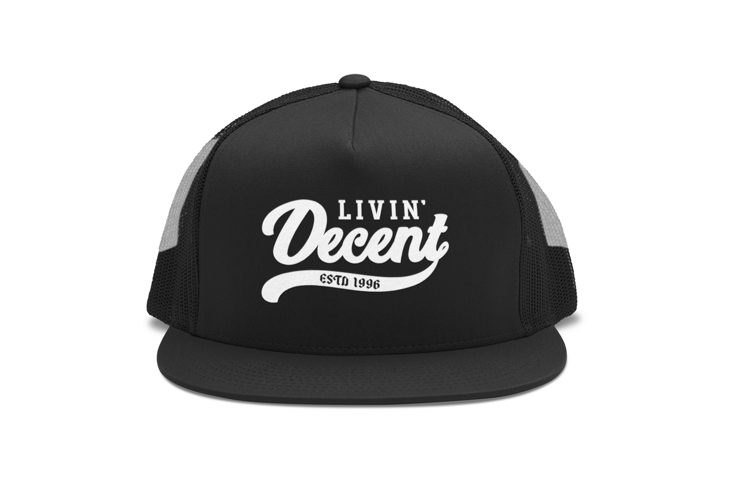 Flat Bill Trucker Hat