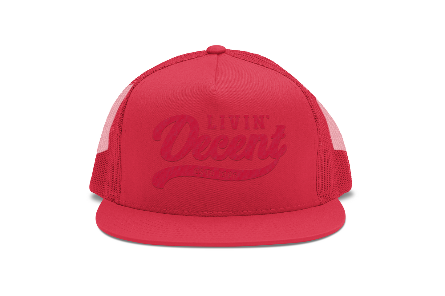 Flat Bill Trucker Hat