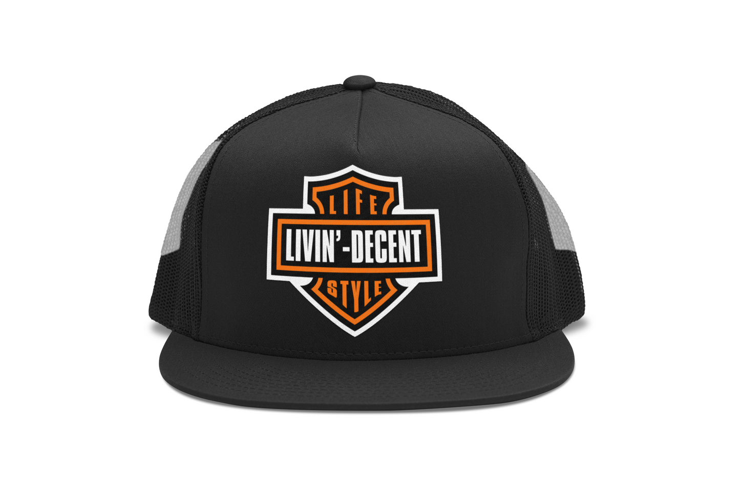 Flat Bill Trucker Hat