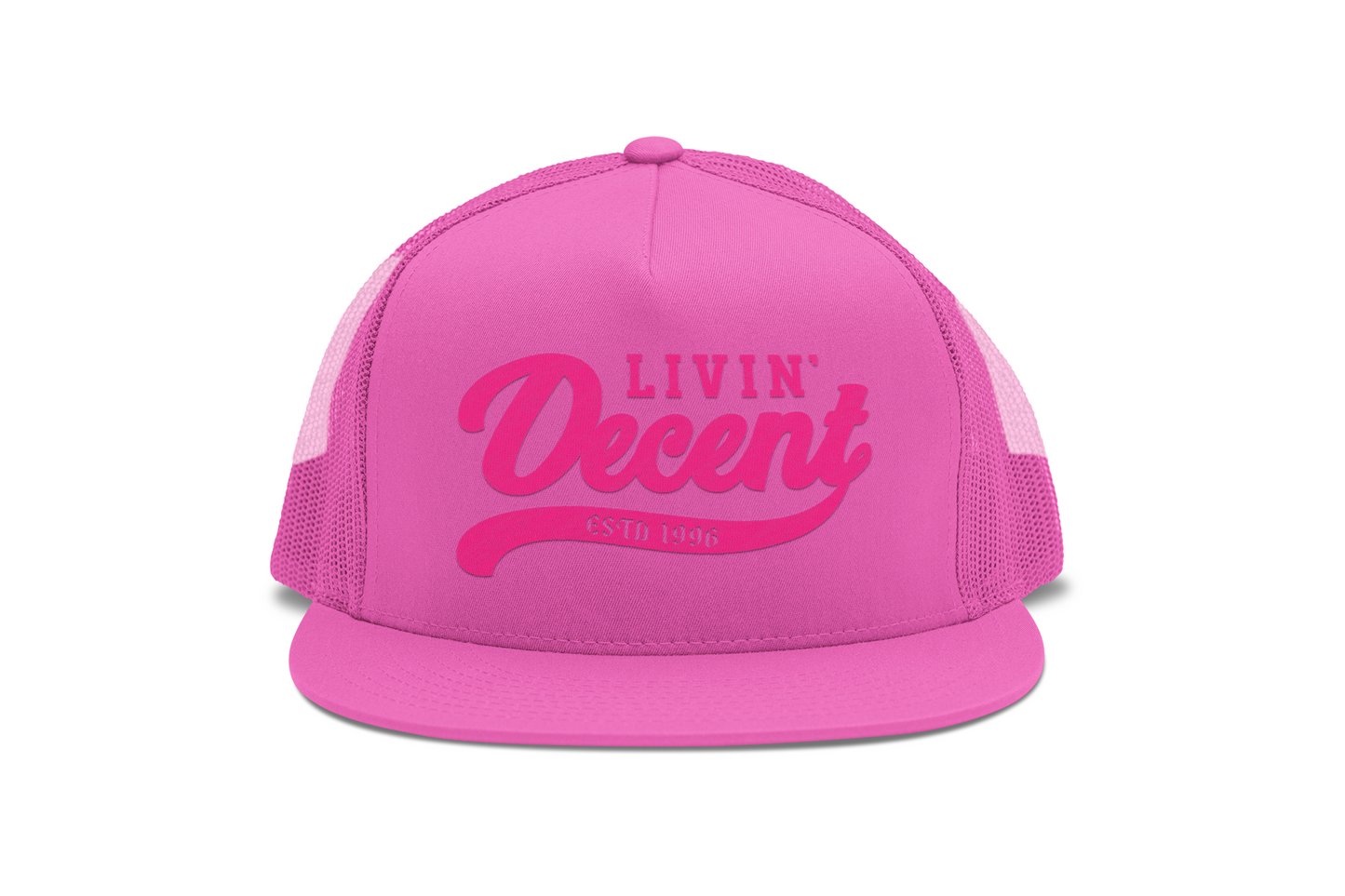 Flat Bill Trucker Hat