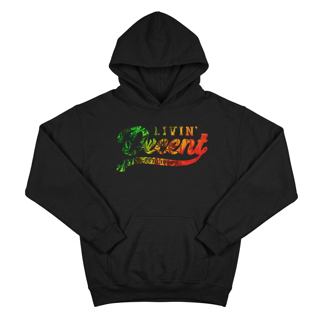 Black Mile High hoodie with matching arm layout