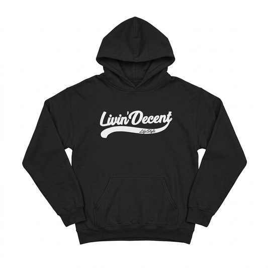Black Solid Lifestyle hoodie on white