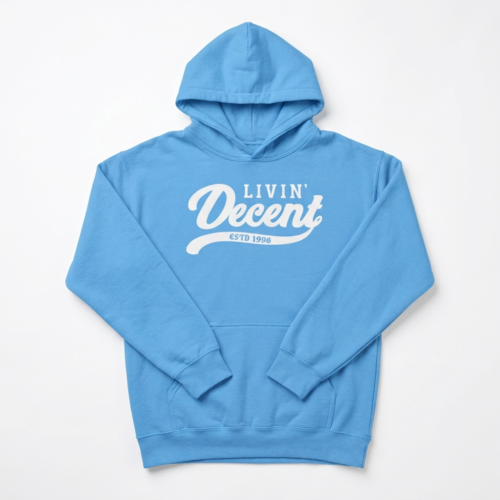 Carolina blue hoodie on white background