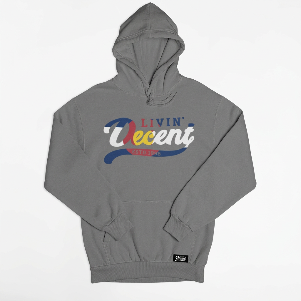 Dark grey Colorado hoodie flat mockup