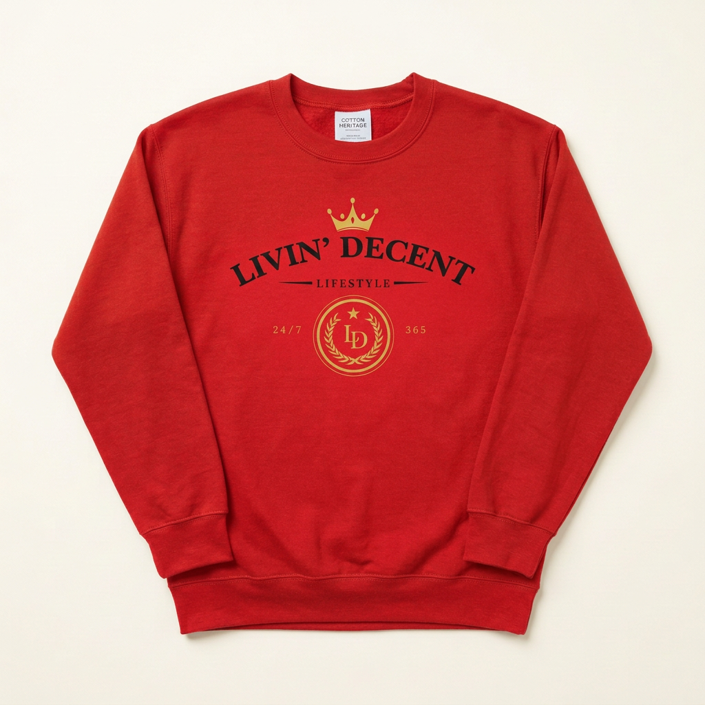 Lifestyle crewneck with black print