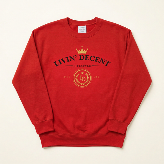Lifestyle crewneck with black print