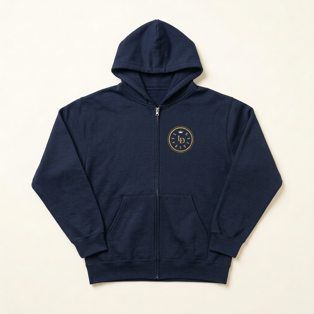 Navy Lifestyle zip hoodie