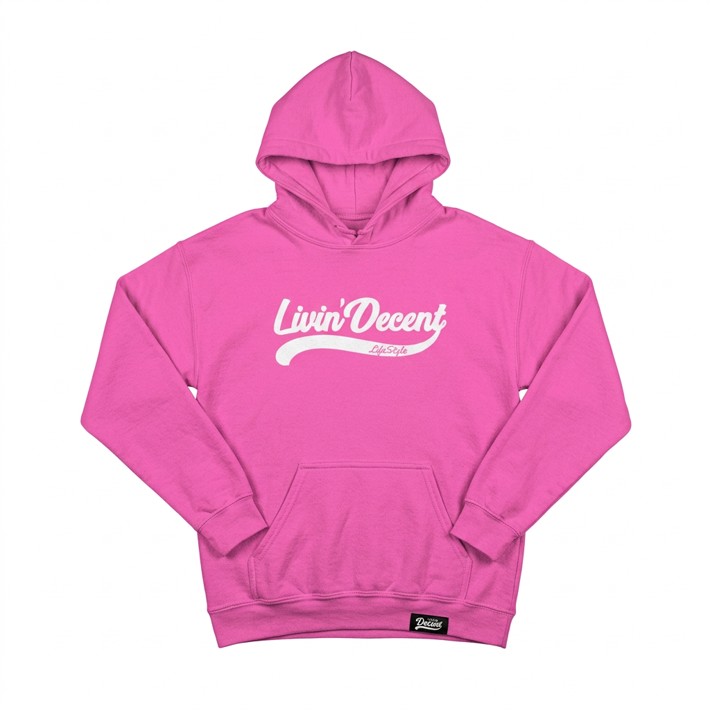 Pink Solid Lifestyle hoodie on white