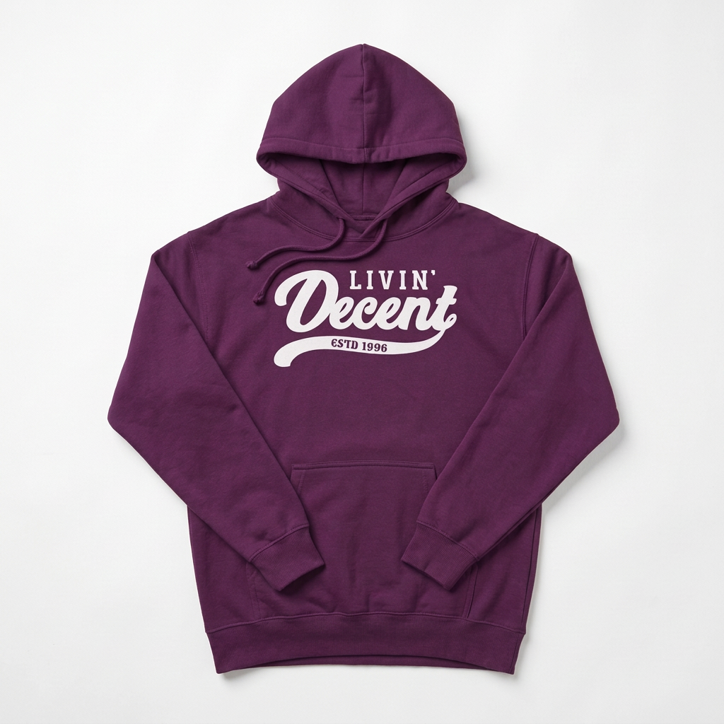 Plum hoodie on white background