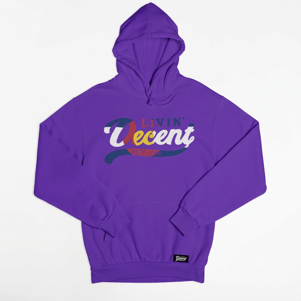 Purple Colorado hoodie flat mockup