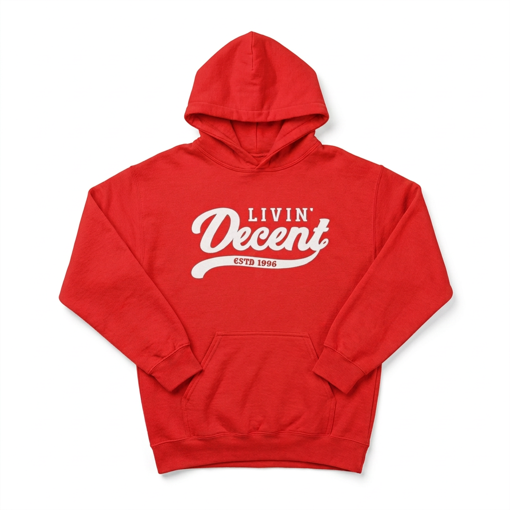 Red hoodie on white background