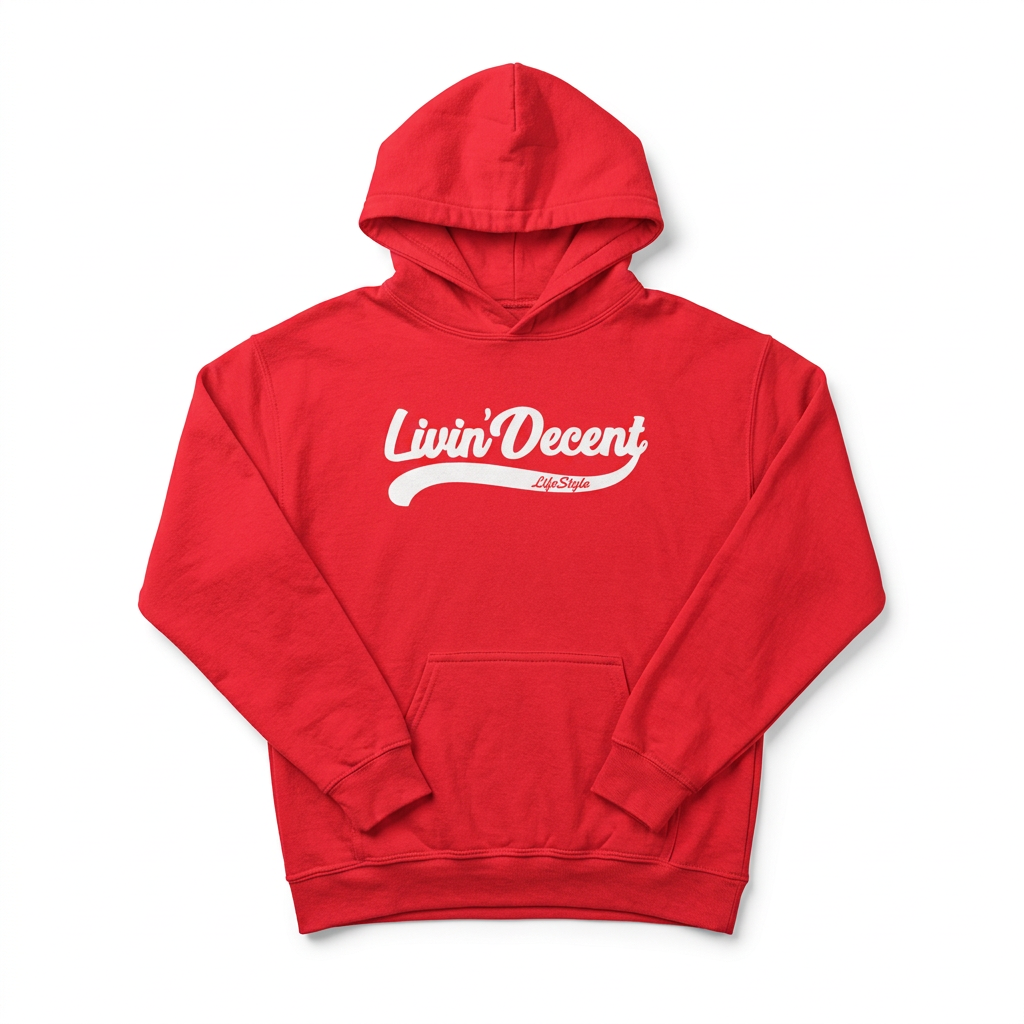 Red Solid Lifestyle hoodie on white