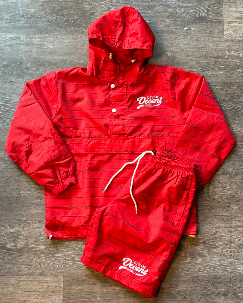 Livin' Decent Windbreaker Short Set