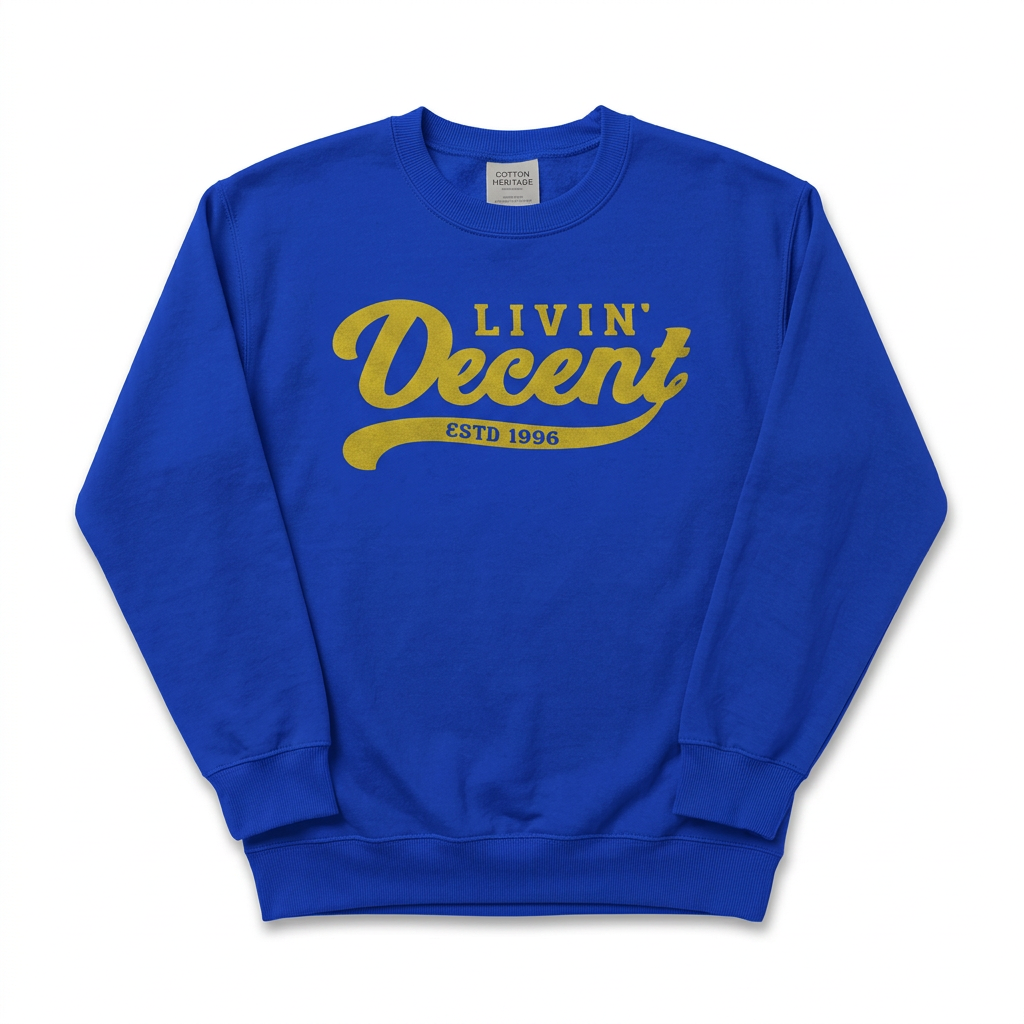 Royal crewneck with gold logo