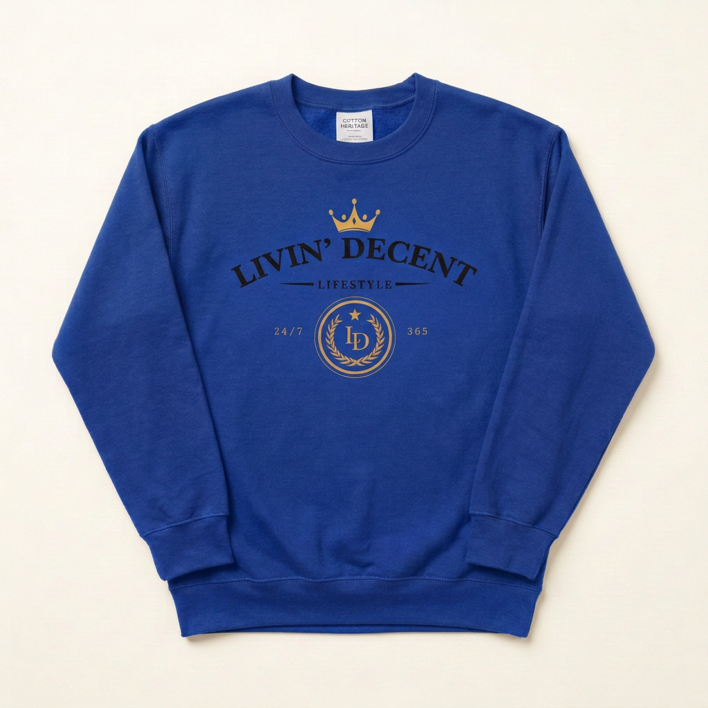 Royal Lifestyle crewneck with black print