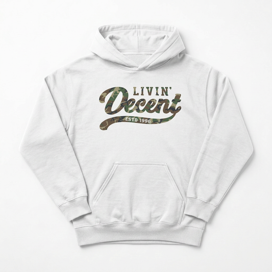 White camo hoodie mockup