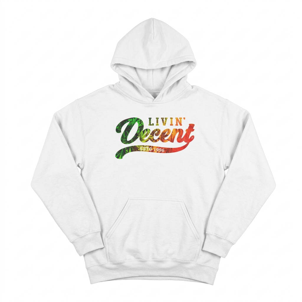 White Mile High hoodie on white