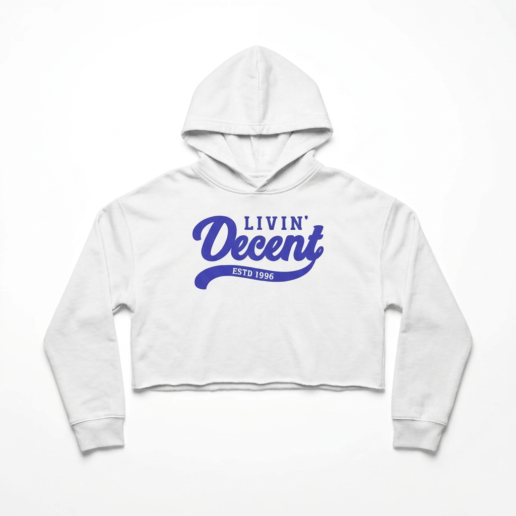 White with royal blue logo